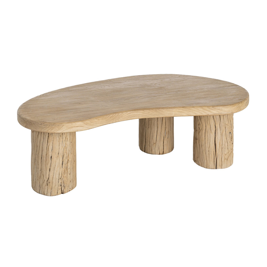 MESA CENTRO MADERA DE OLMO SALÓN 127 X 69 X 38 CM