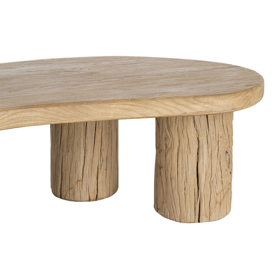 MESA CENTRO MADERA DE OLMO SALÓN 127 X 69 X 38 CM