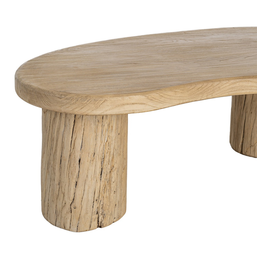 MESA CENTRO MADERA DE OLMO SALÓN 127 X 69 X 38 CM