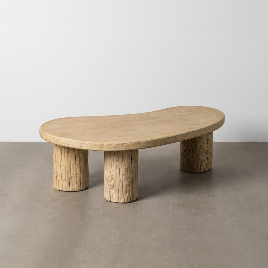 MESA CENTRO MADERA DE OLMO SALÓN 127 X 69 X 38 CM