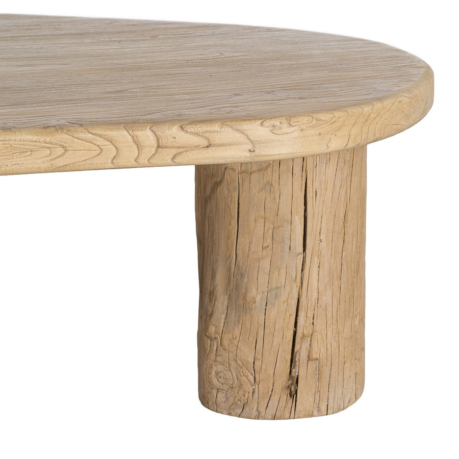 ELM WOOD COFFEE TABLE LIVING ROOM 170 X 94 X 45 CM