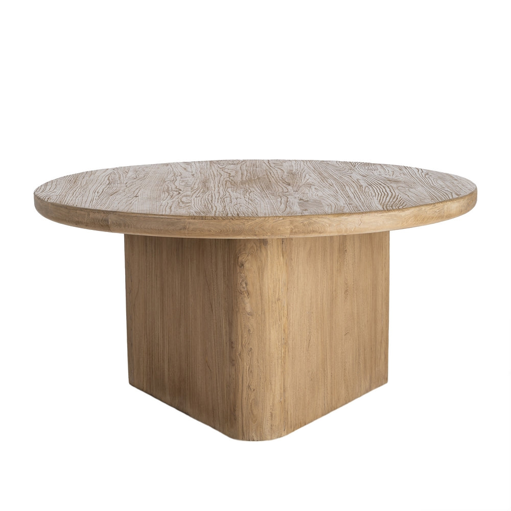 MESA COMEDOR MADERA DE OLMO SALÓN 150 X 150 X 76 CM