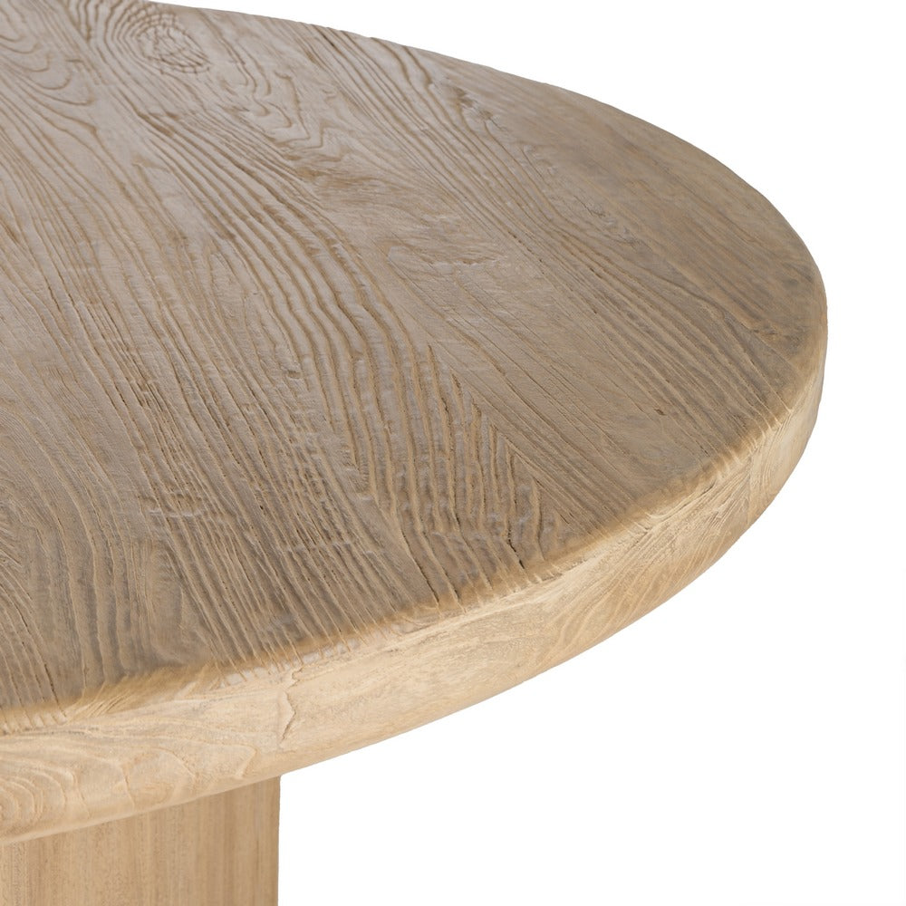 MESA COMEDOR MADERA DE OLMO SALÓN 150 X 150 X 76 CM