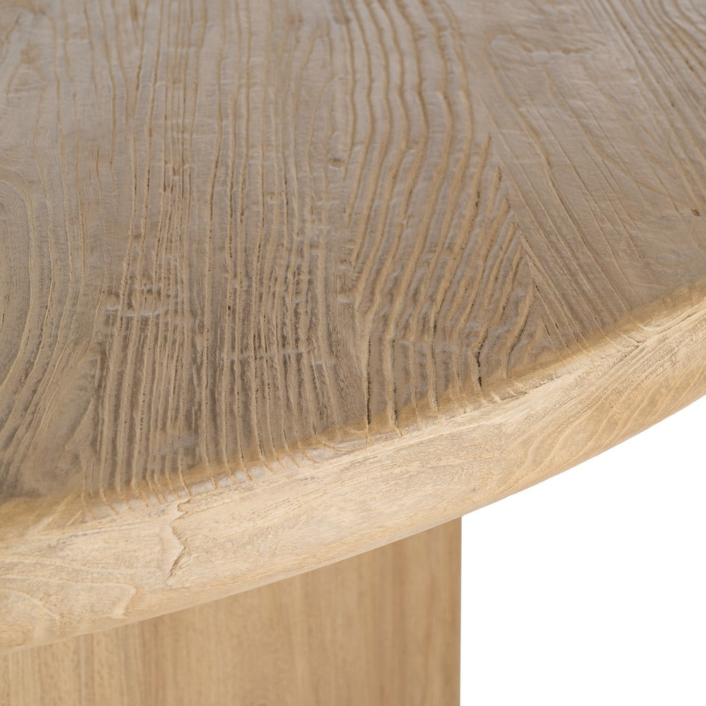 MESA COMEDOR MADERA DE OLMO SALÓN 150 X 150 X 76 CM