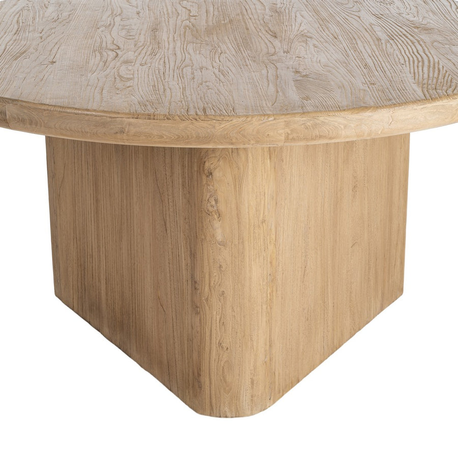 MESA COMEDOR MADERA DE OLMO SALÓN 150 X 150 X 76 CM