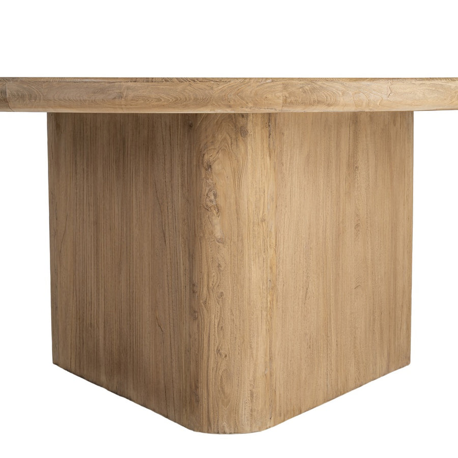 ELM WOOD DINING TABLE LIVING ROOM 150 X 150 X 76 CM