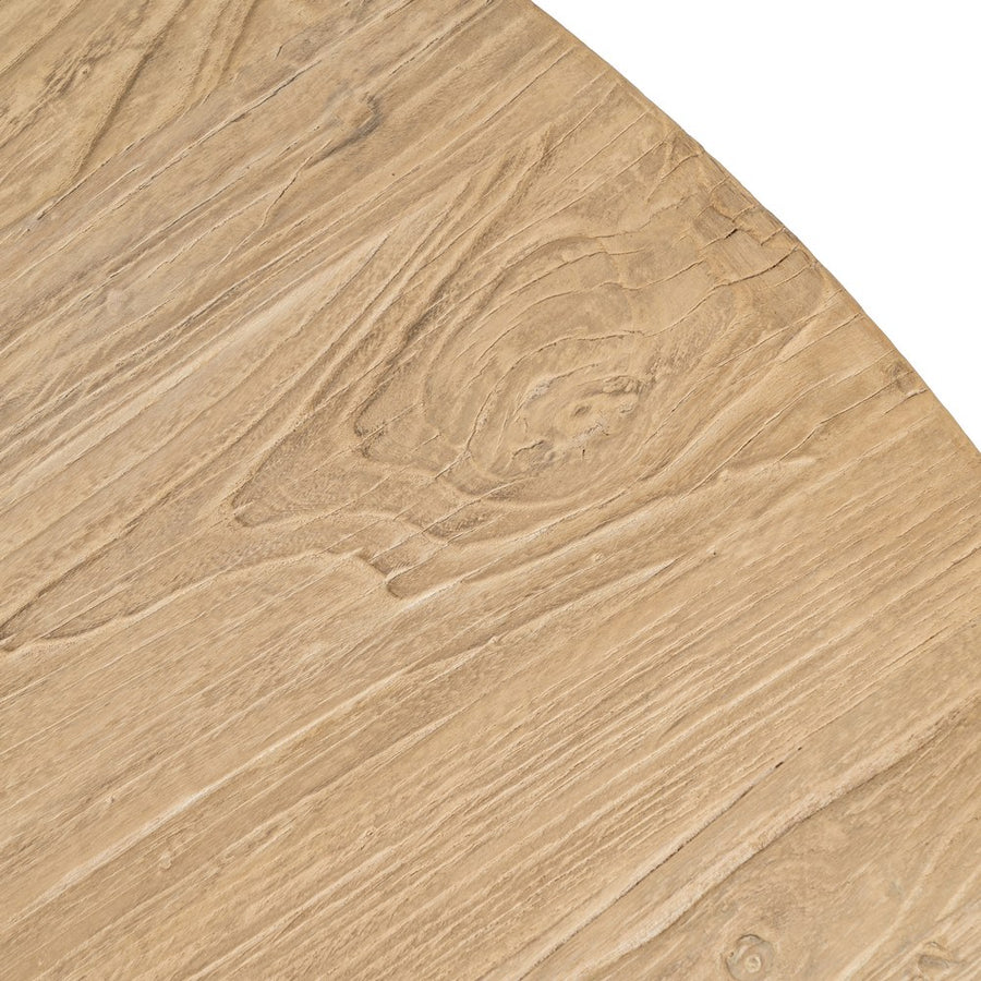 MESA COMEDOR MADERA DE OLMO SALÓN 150 X 150 X 76 CM