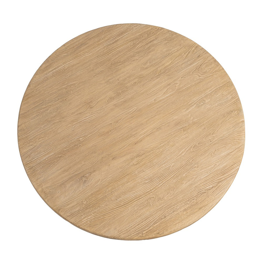 ELM WOOD DINING TABLE LIVING ROOM 150 X 150 X 76 CM