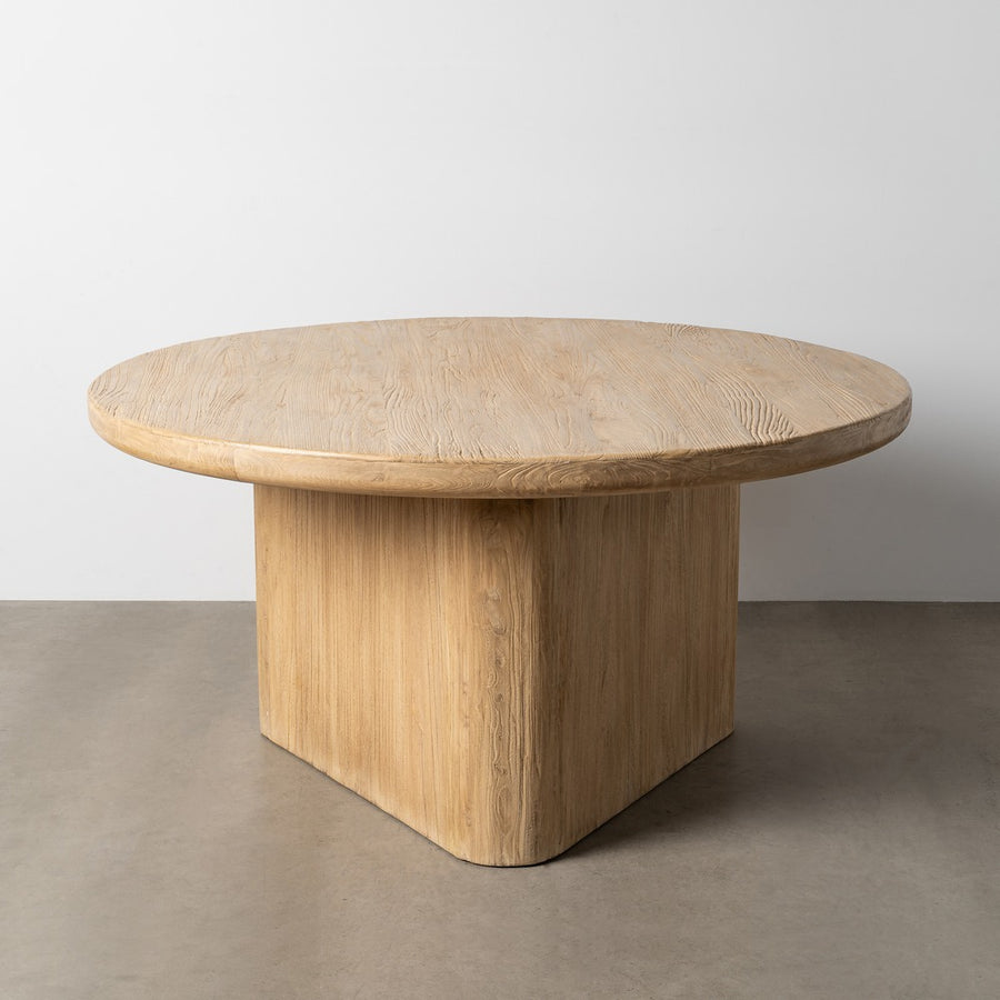 MESA COMEDOR MADERA DE OLMO SALÓN 150 X 150 X 76 CM