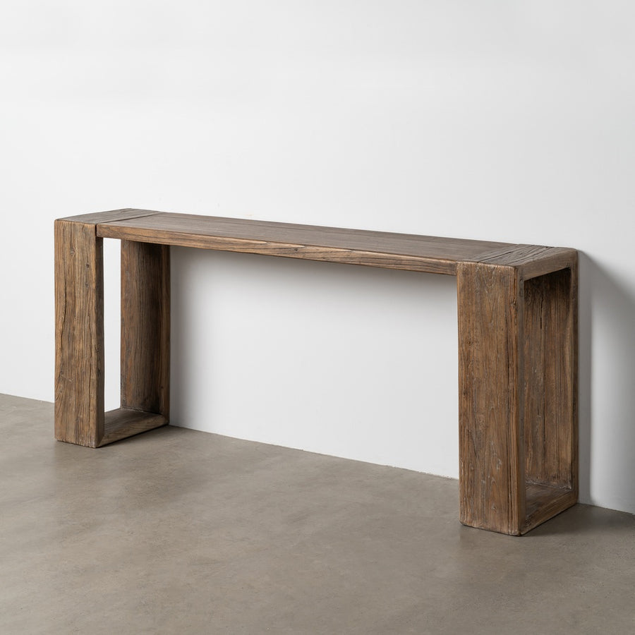 ELM WOOD CONSOLE ENTRANCE 178 X 38 X 76 CM