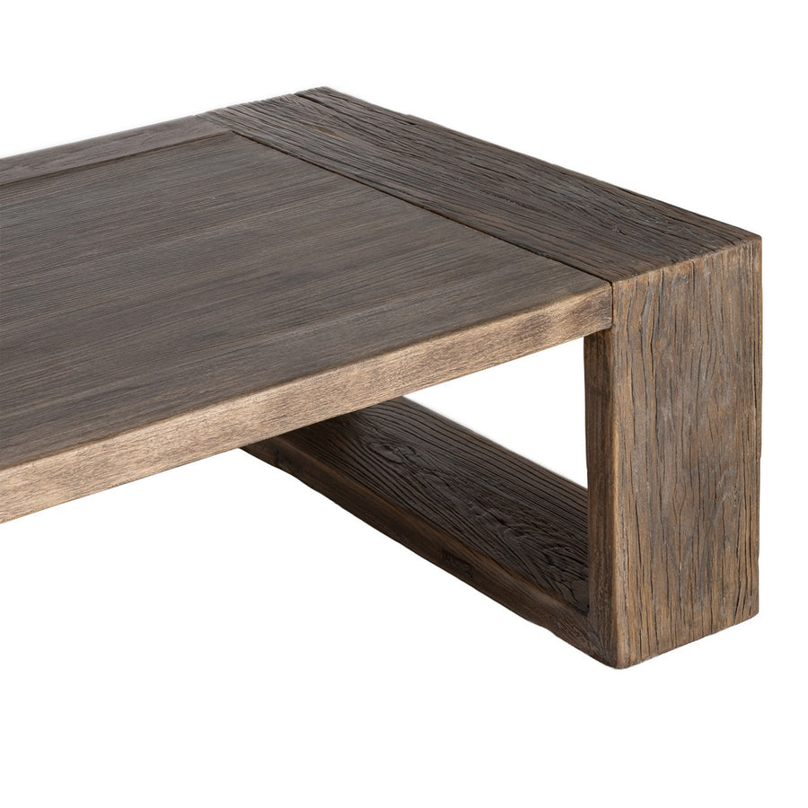 ELM WOOD COFFEE TABLE LIVING ROOM 160 X 80 X 43 CM