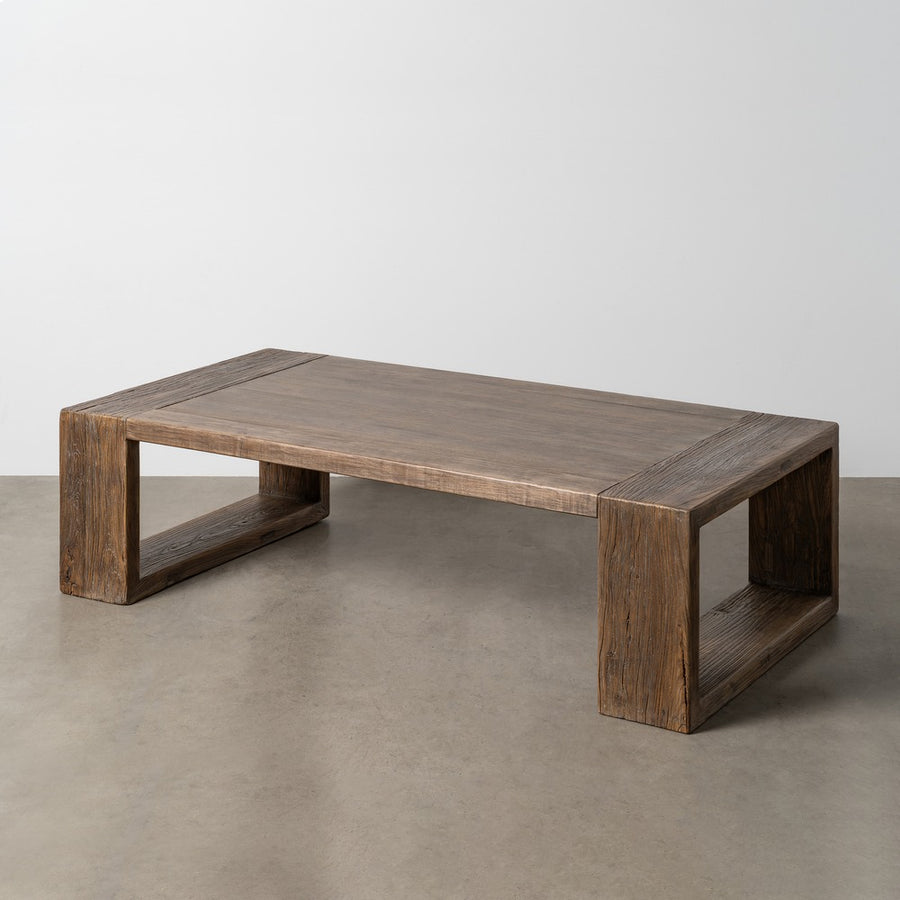 ELM WOOD COFFEE TABLE LIVING ROOM 160 X 80 X 43 CM