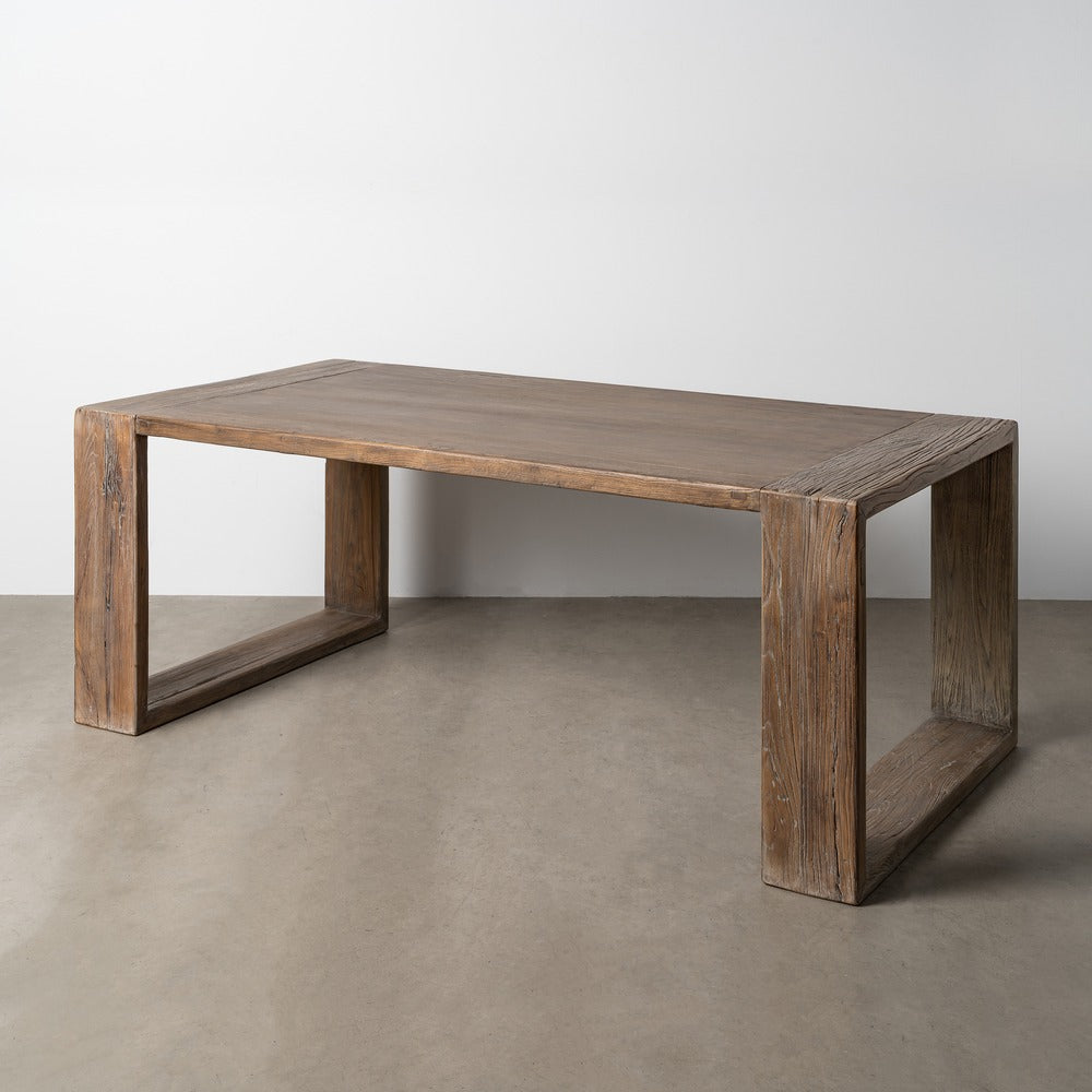 ELM WOOD DINING TABLE LIVING ROOM 200 X 100 X 76 CM