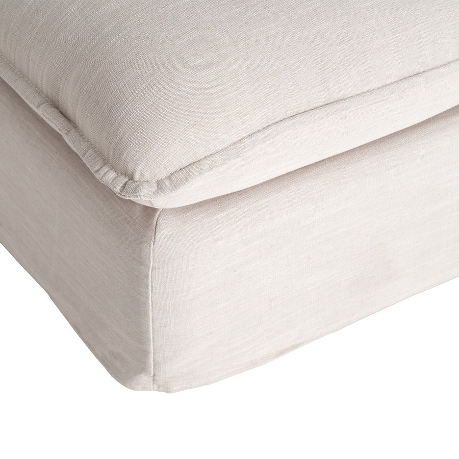 PUF BEIGE DM-TEJIDO SALÓN 100 X 100 X 42 CM