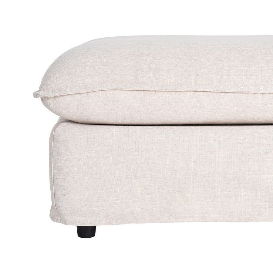 PUF BEIGE DM-TEJIDO SALÓN 100 X 100 X 42 CM