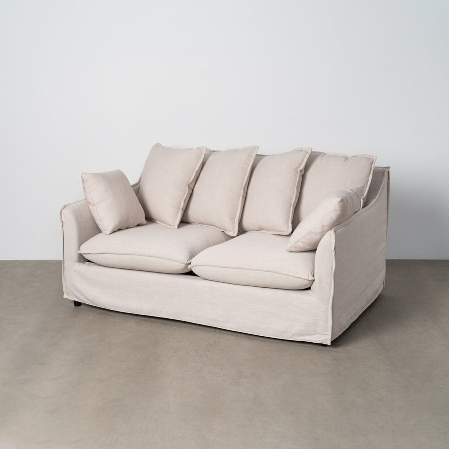 SOFÁ 2 PLAZAS BEIGE DM-TEJIDO SALÓN 158 X 102 X 77 CM
