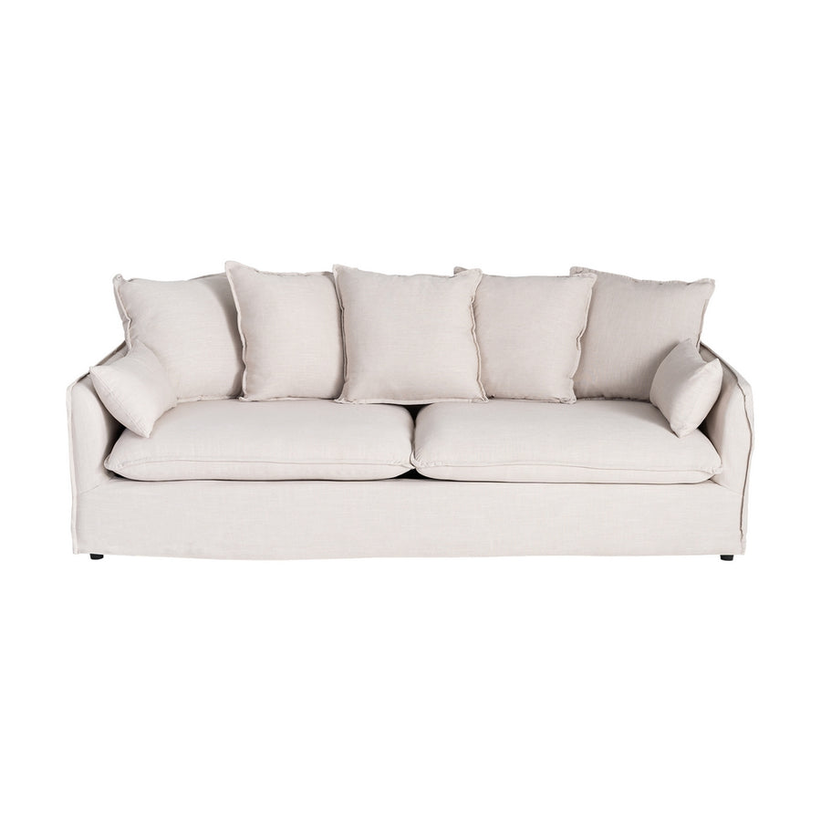 SOFÁ 3 PLAZAS BEIGE DM-TEJIDO SALÓN 212 X 104 X 76 CM