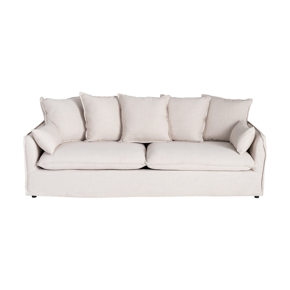 SOFÁ 3 PLAZAS BEIGE DM-TEJIDO SALÓN 212 X 104 X 76 CM