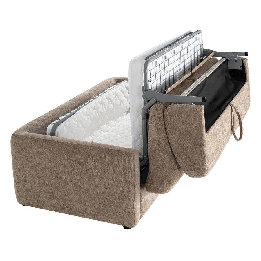 SOFÁ CAMA TAUPE DM-METAL SALÓN 194 X 104 X 88 CM