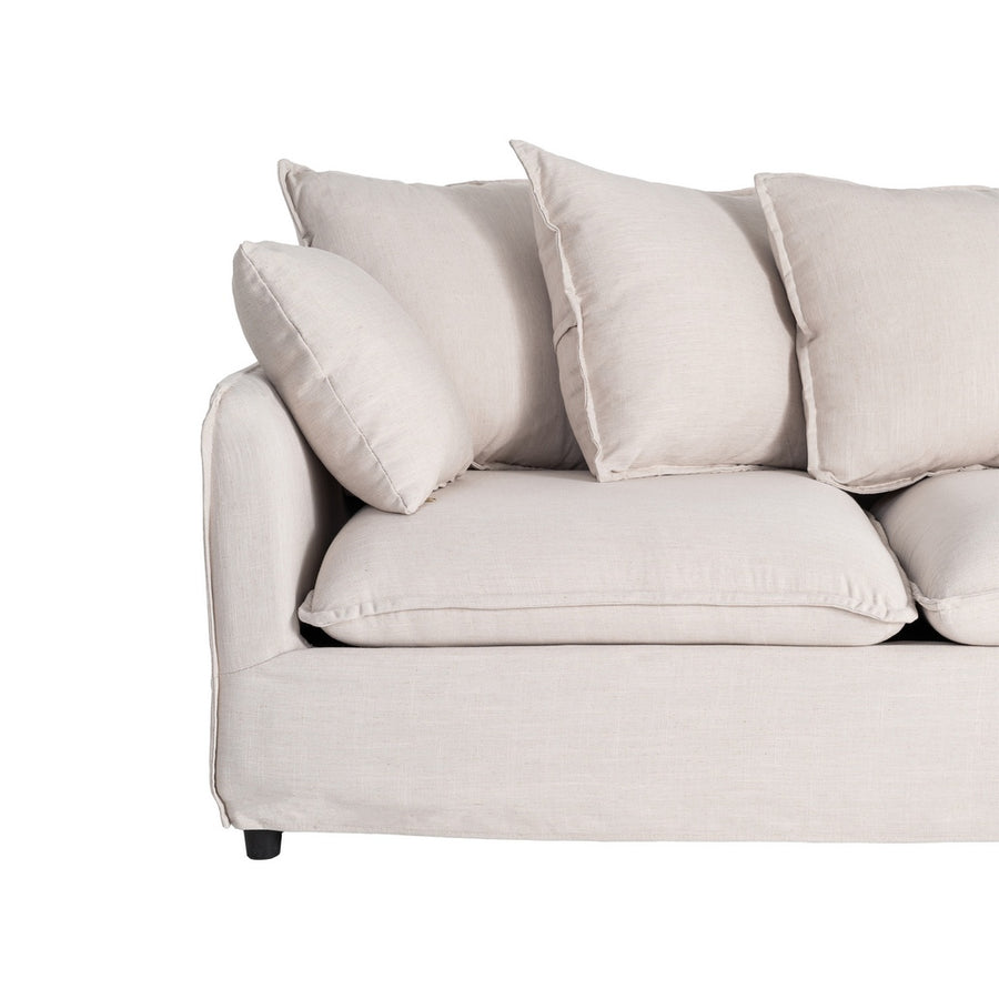 SOFÁ CHAISE LONGUE BEIGE DM-TEJIDO SALÓN 252 X 158 X 84 CM