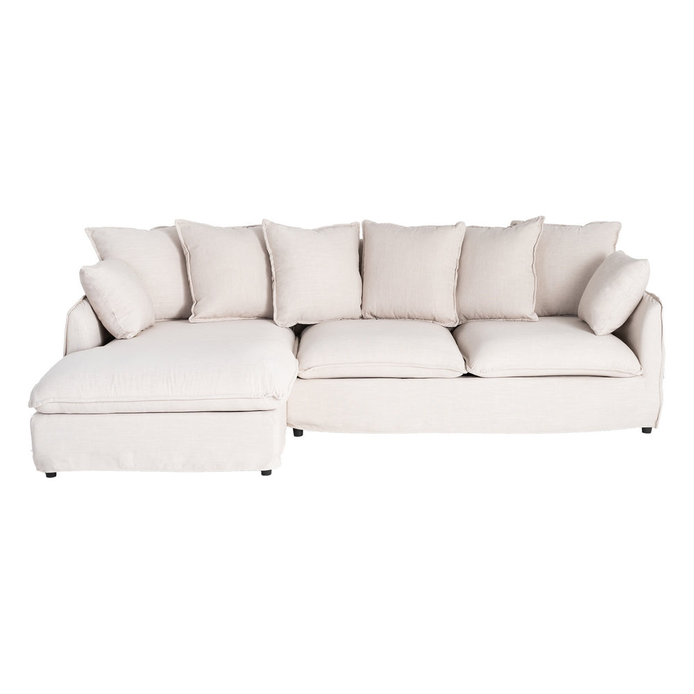SOFÁ CHAISE LONGUE BEIGE DM-TEJIDO SALÓN 254 X 158 X 84 CM
