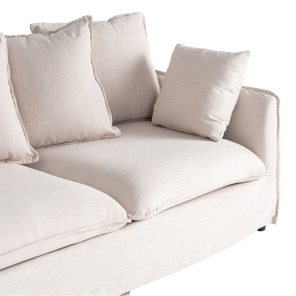 SOFÁ CHAISE LONGUE BEIGE DM-TEJIDO SALÓN 254 X 158 X 84 CM