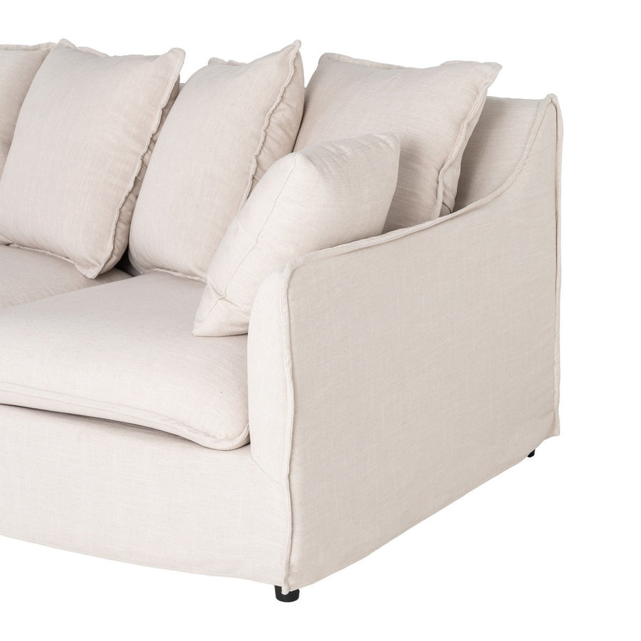 SOFÁ CHAISE LONGUE BEIGE DM-TEJIDO SALÓN 254 X 158 X 84 CM