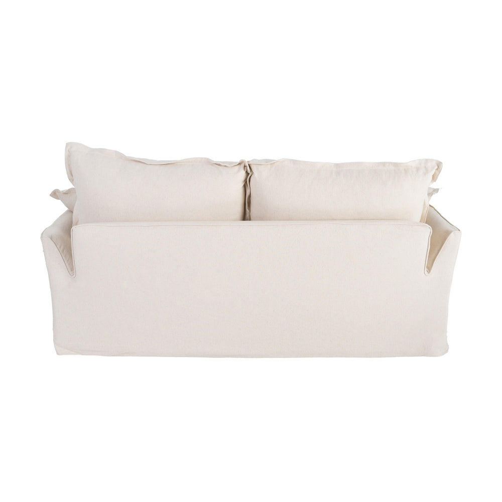 SOF� 2 PLAZAS BEIGE MADERA / TEJIDO 200 X 109 X 90 CM
