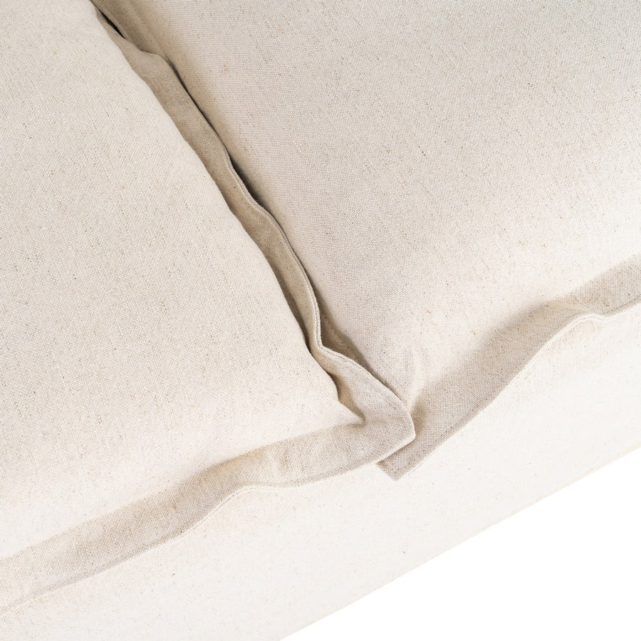 SOFÁ 2 PLAZAS BEIGE MADERA / TEJIDO 200 X 109 X 90 CM