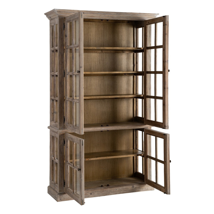 VITRINA MADERA DE PINO SALÓN 120 X 40 X 195 CM
