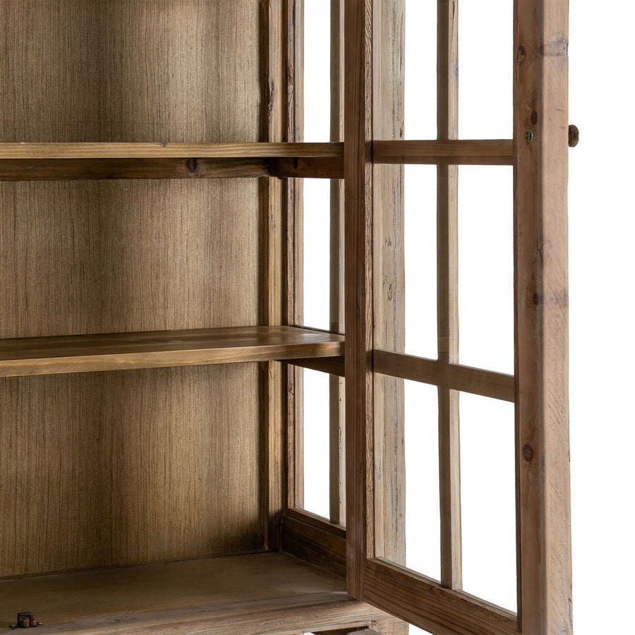 VITRINA MADERA DE PINO SALÓN 120 X 40 X 195 CM