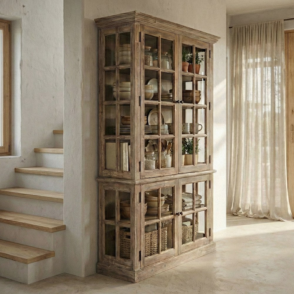 VITRINA MADERA DE PINO SAL�N 120 X 40 X 195 CM