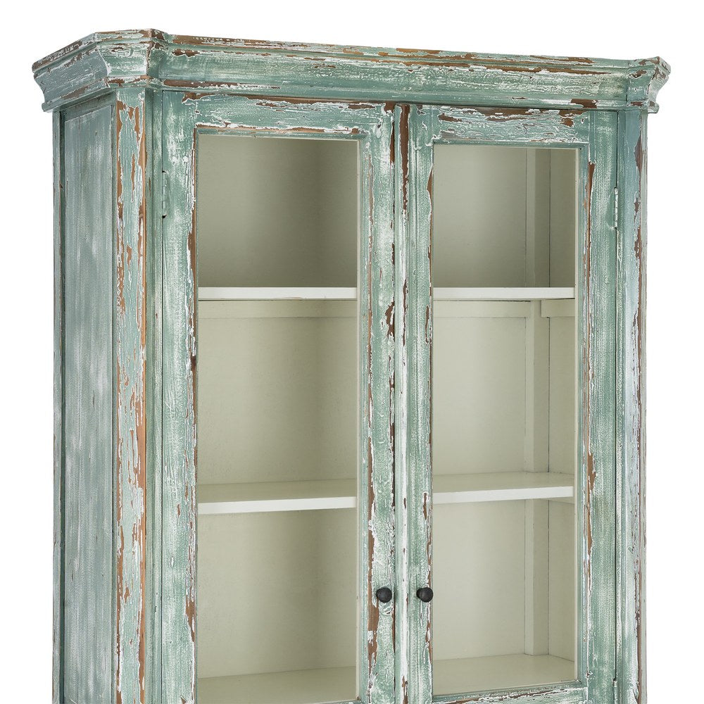 VITRINA MADERA RECICLADA SAL�N 101 X 44 X 216 CM
