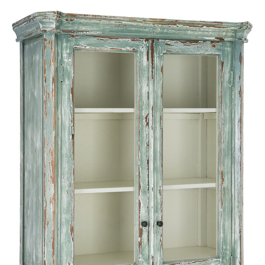 VITRINA MADERA RECICLADA SALÓN 101 X 44 X 216 CM