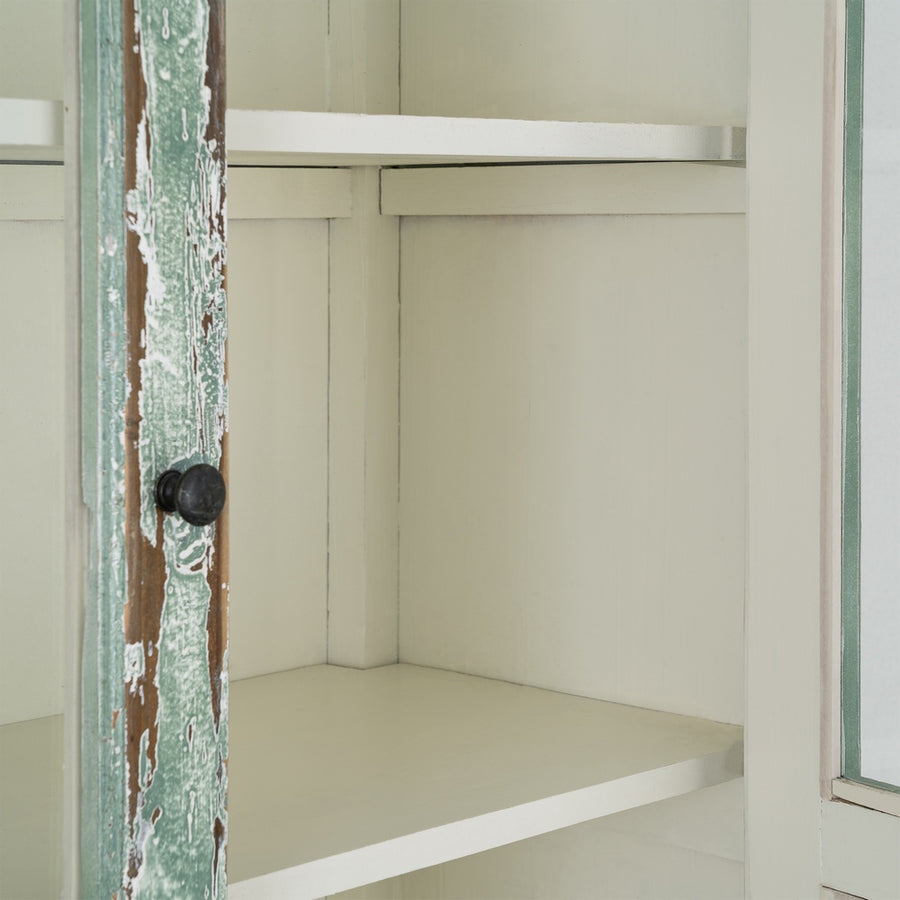RECYCLED WOOD DISPLAY CABINET LIVING ROOM 101 X 44 X 216 CM
