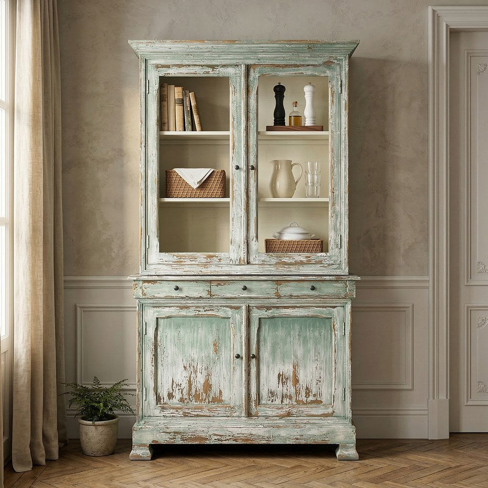 ALACENA MADERA RECICLADA SAL�N 120 X 47 X 218 CM