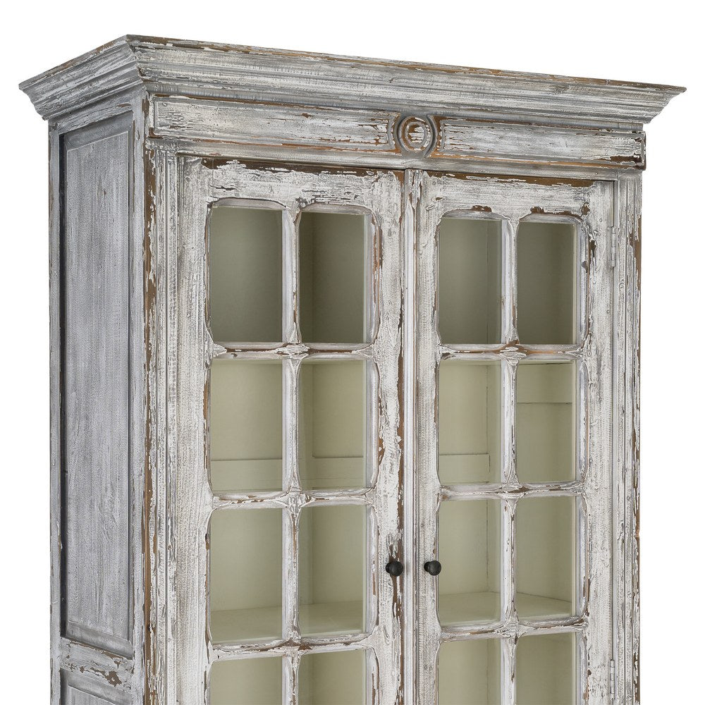 VITRINA MADERA RECICLADA SALÓN 100 X 45 X 201,50 CM