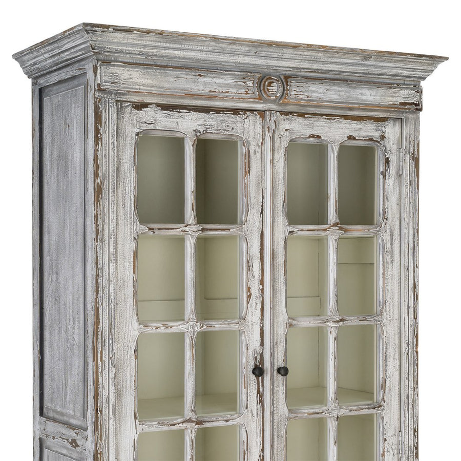 VITRINA MADERA RECICLADA SALÓN 100 X 45 X 201,50 CM
