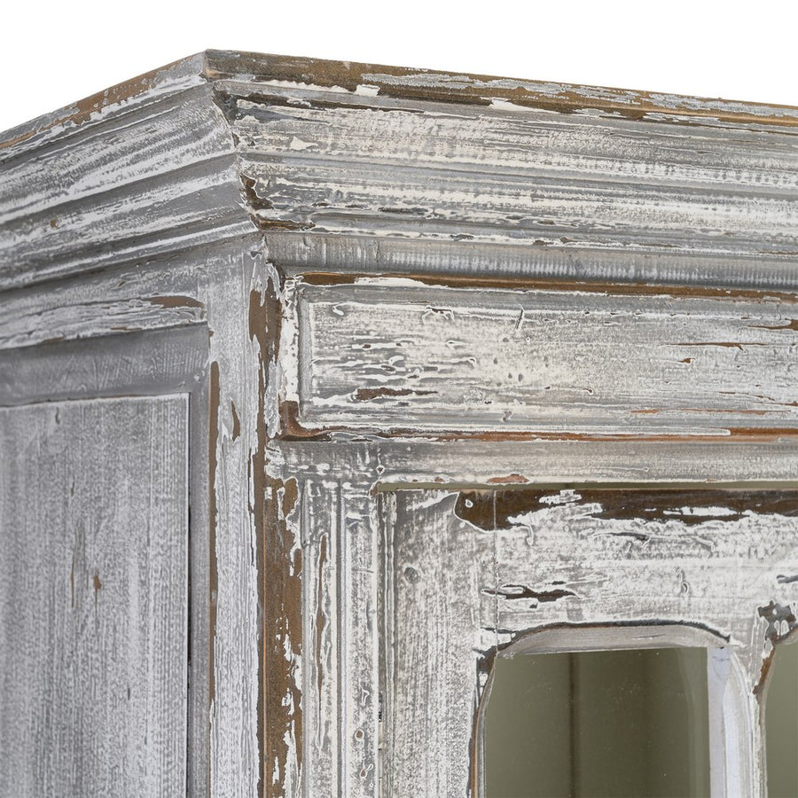 VITRINA MADERA RECICLADA SALÓN 100 X 45 X 201,50 CM