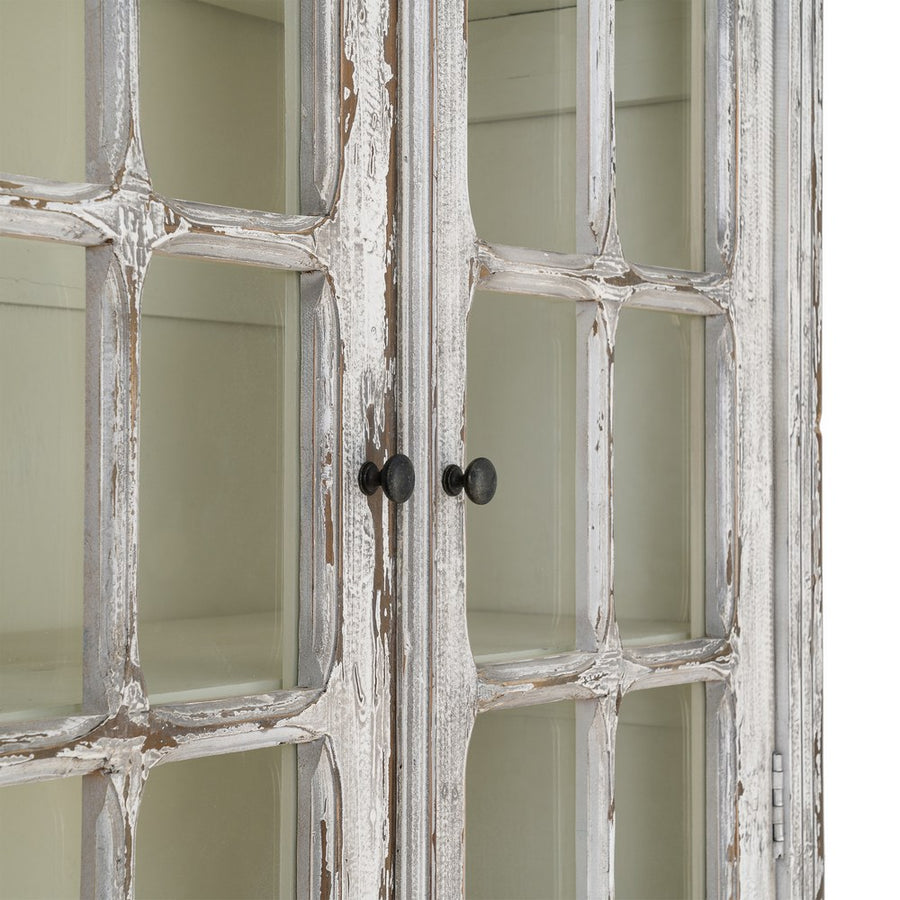 VITRINA MADERA RECICLADA SALÓN 100 X 45 X 201,50 CM