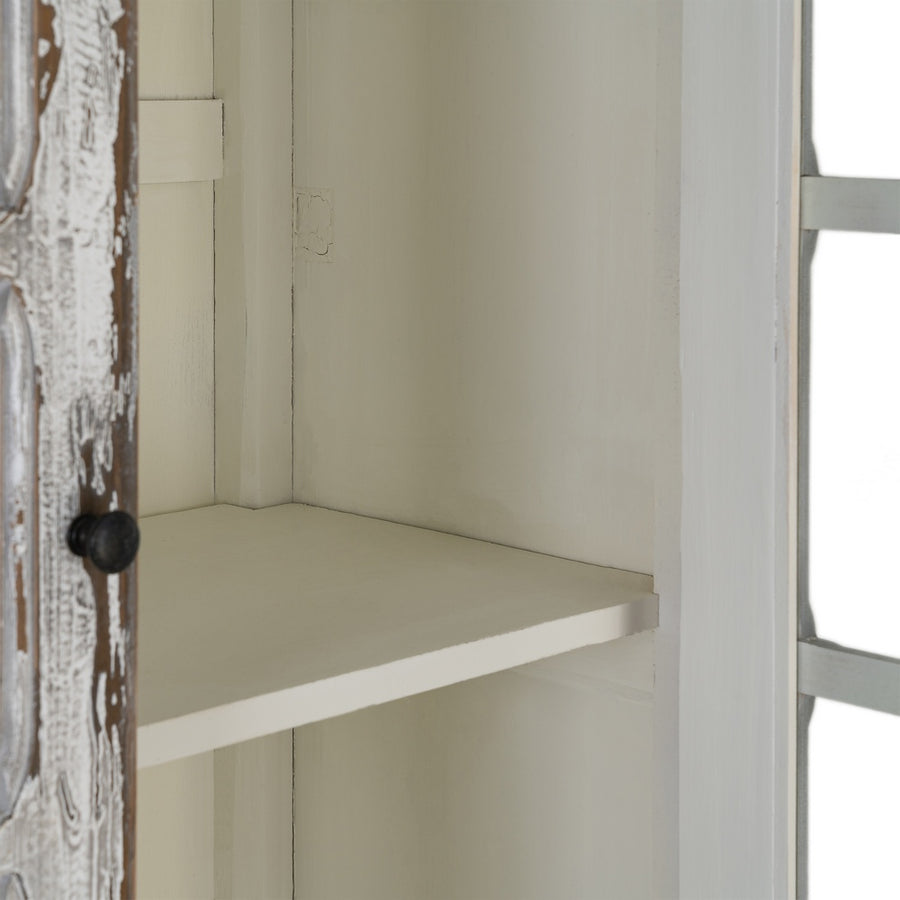 VITRINA MADERA RECICLADA SALÓN 100 X 45 X 201,50 CM