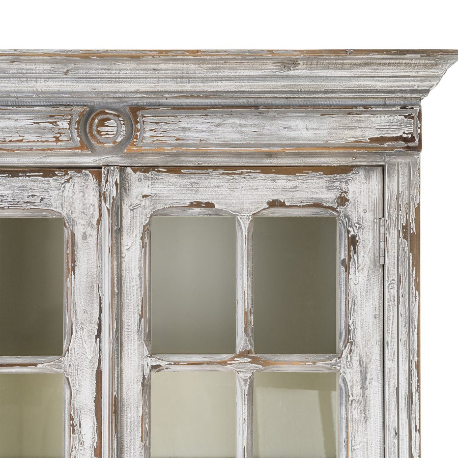 VITRINA MADERA RECICLADA SALÓN 100 X 45 X 201,50 CM