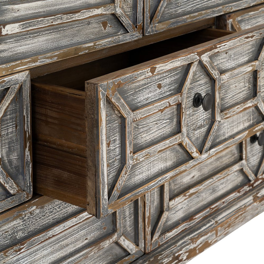 APARADOR MADERA RECICLADA SALÓN 180 X 45 X 80 CM