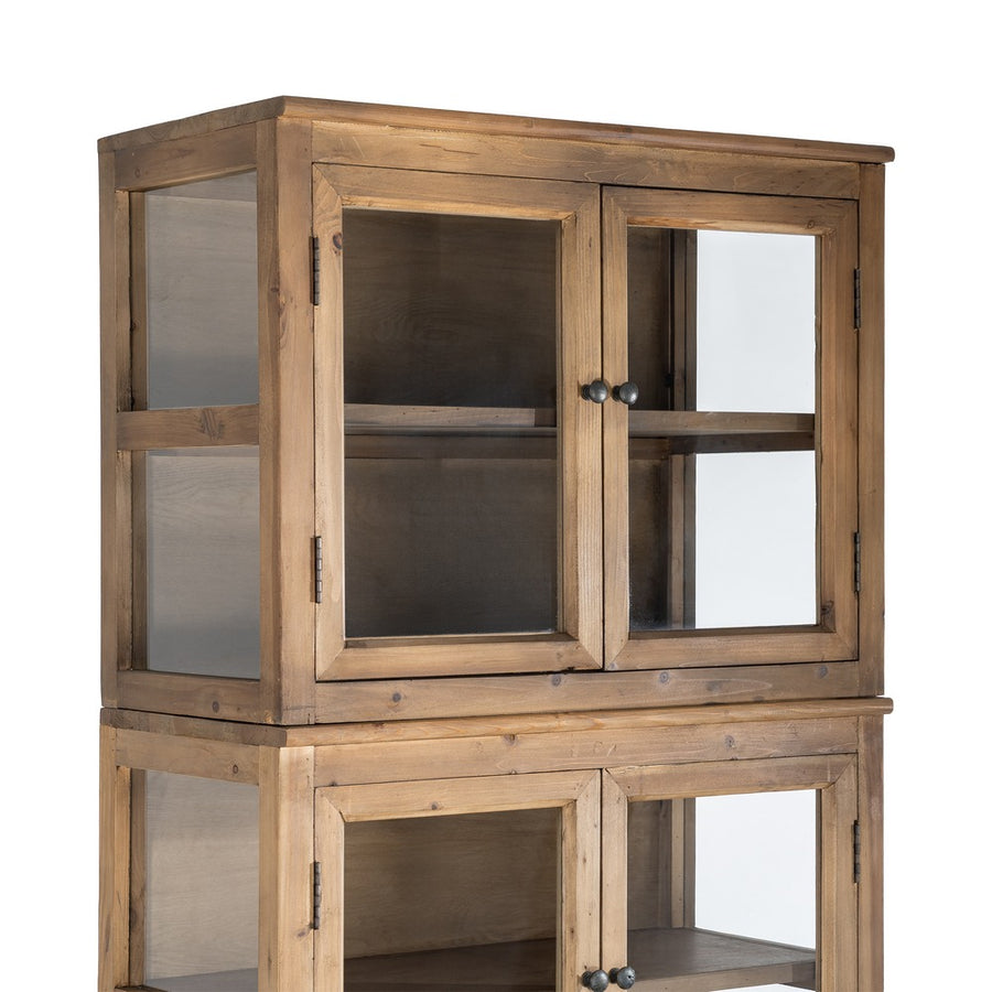VITRINA MADERA RECICLADA SALÓN 80 X 40 X 201,50 CM