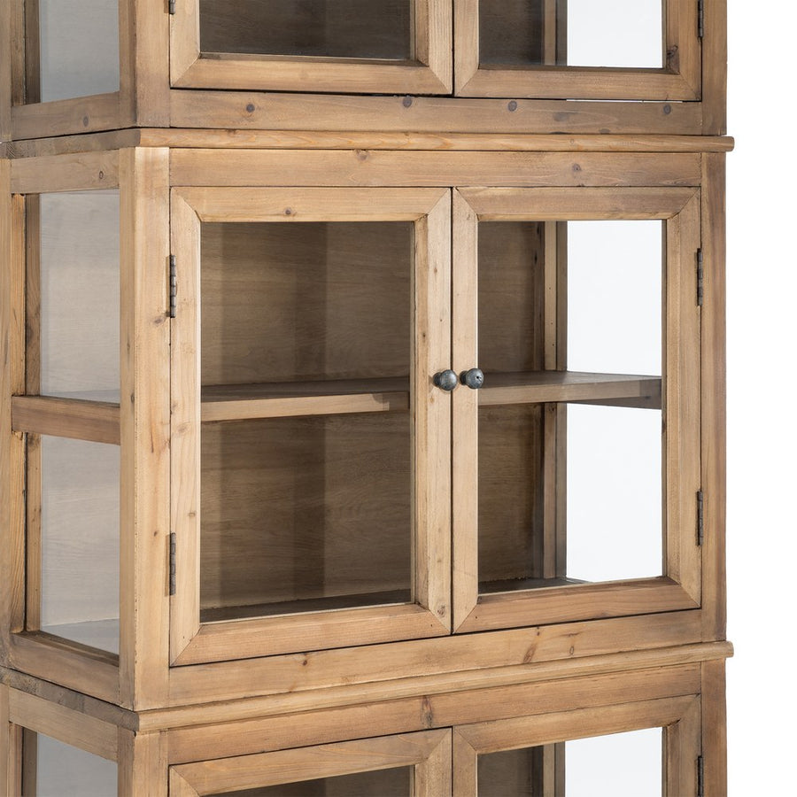 VITRINA MADERA RECICLADA SALÓN 80 X 40 X 201,50 CM
