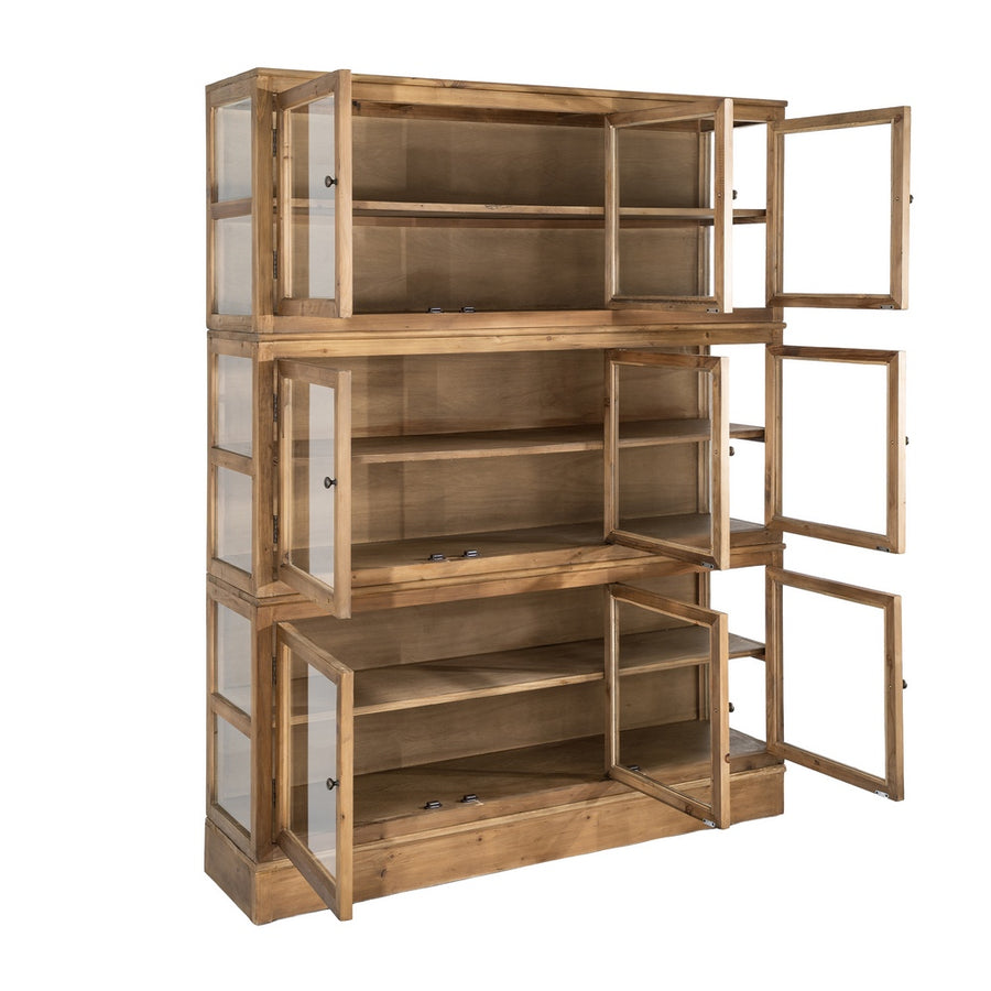 RECYCLED WOOD LIVING ROOM DISPLAY CABINET 155 X 40 X 201.50 CM