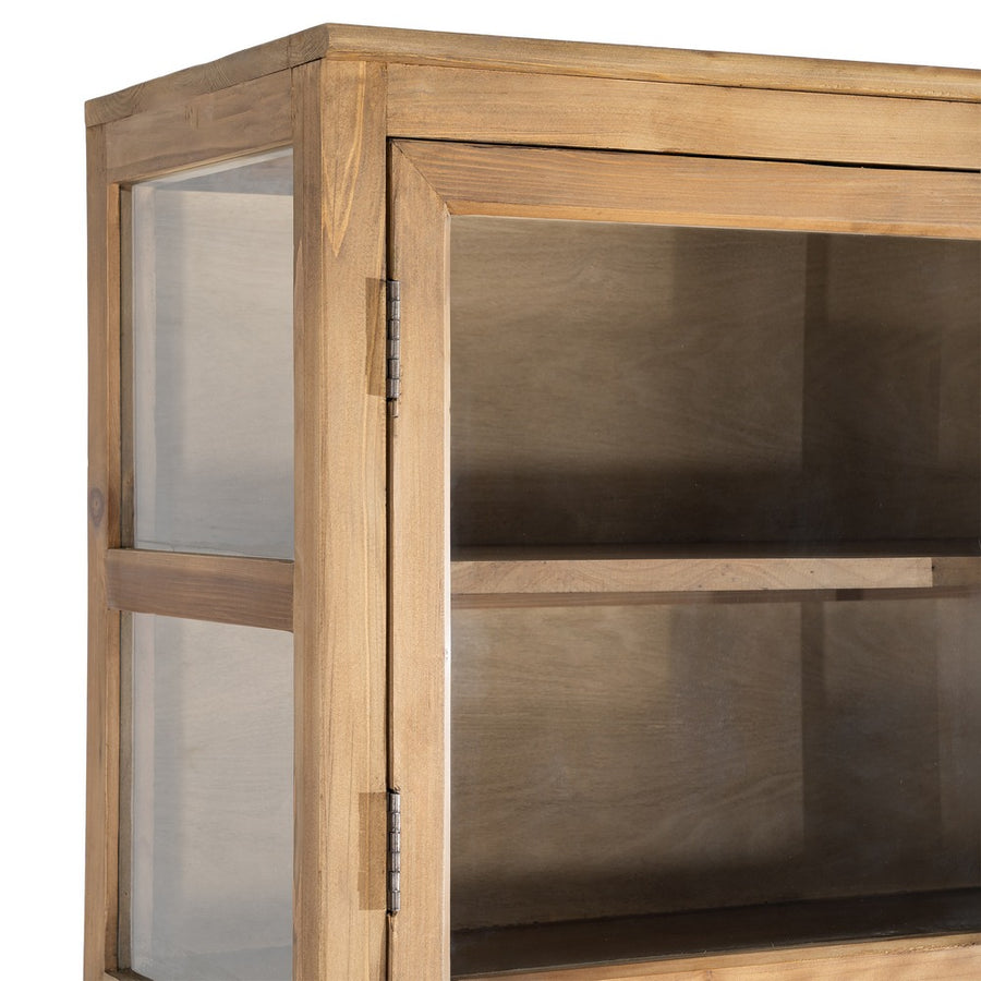 RECYCLED WOOD LIVING ROOM DISPLAY CABINET 155 X 40 X 201.50 CM