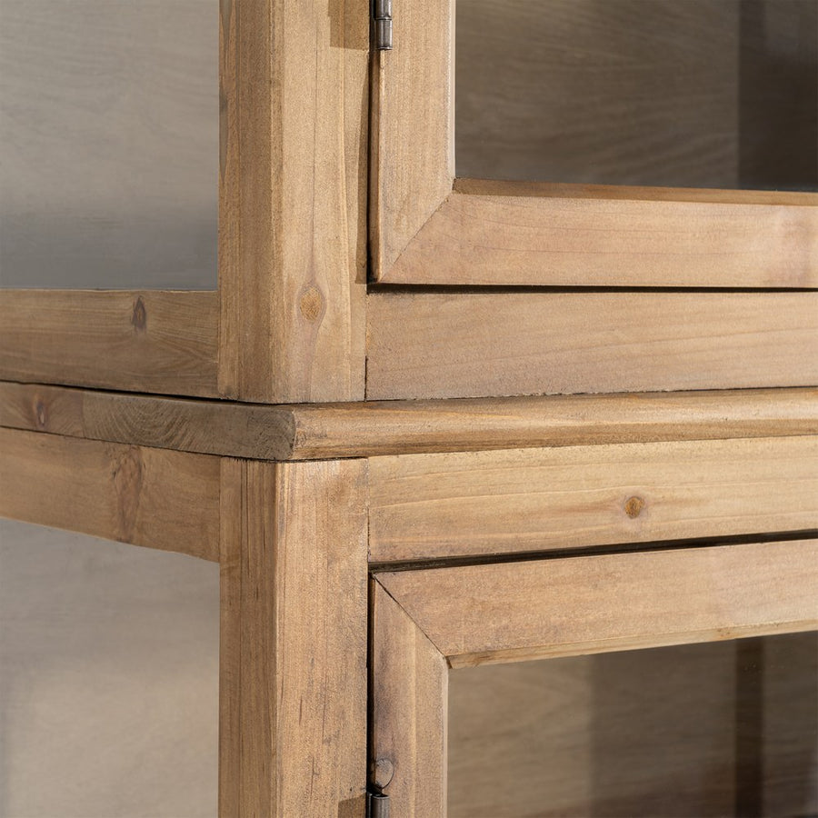 VITRINA MADERA RECICLADA SALÓN 155 X 40 X 201,50 CM