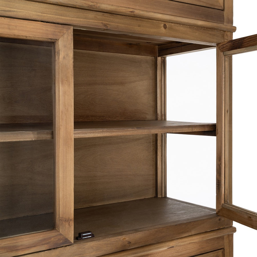 RECYCLED WOOD LIVING ROOM DISPLAY CABINET 155 X 40 X 201.50 CM