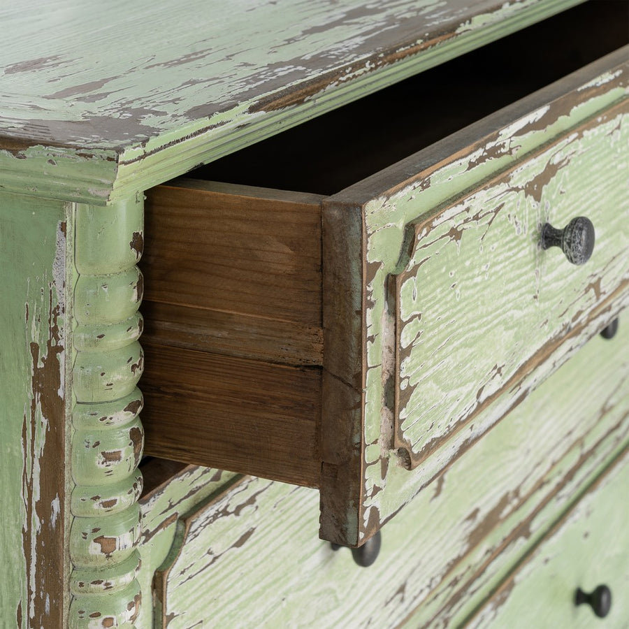 RECLAIMED WOOD CHEST OF DRAWERS BEDROOM 95 X 45 X 103 CM